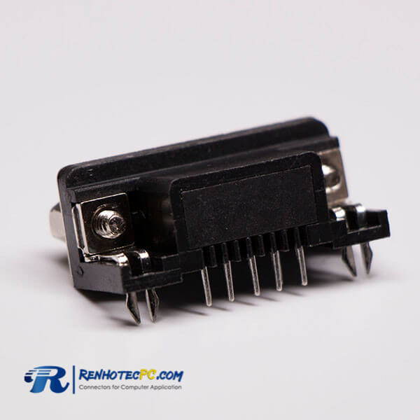 D-sub 9 Pin Female Right angle Through Hole for PCB Mount Connector