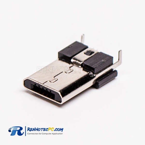 Male Micro USB Connector R/A DIP 5 Pin Type B For PCB