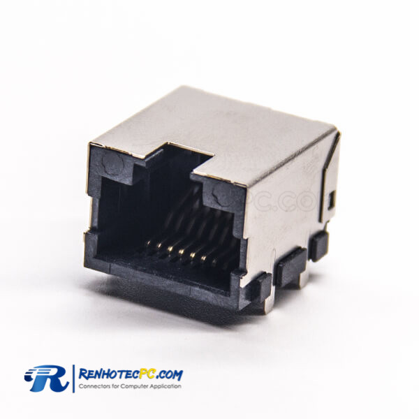 RJ45 PCB 90 Degree Female Connector Shielded without LED SMT RJ45 PCB 90 Degree Female Connector Shielded without LED SMT