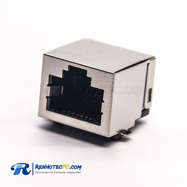 RJ45 Modular Network Port 8P8C Right Angled without Filtered Shielded SMT Type PCB Mount RJ45 Modular Network Port 8P8C Right Angled without Filtered Shielded SMT Type PCB Mount