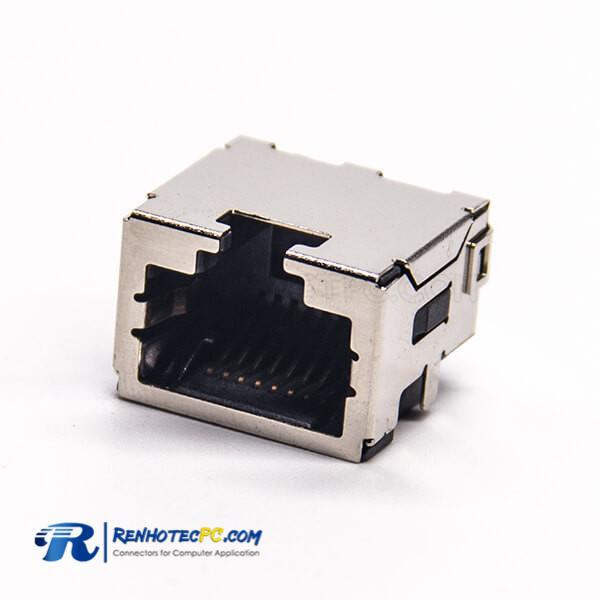 RJ45 8p8c Connector Offset Type Angled Shielded without LED SMT for PCB Mount RJ45 8p8c Connector Offset Type Angled Shielded without LED SMT for PCB Mount