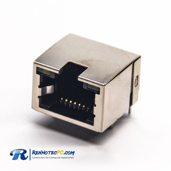 8p8c Socket RJ45 Modualr Connector Right Angled PCB Mount Shielded Through Hole 8p8c Socket RJ45 Modualr Connector Right Angled PCB Mount Shielded Through Hole