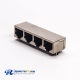 8p8c Coupler 1x4 Prot Connector Shielded Jack 90 Degree DIP Type for PCB Mount
