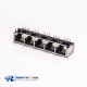 5 Port RJ45 Jack Modular Shielded Right Angled 8p8c Through Hole