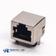 Single Port RJ45 Connector LAN Shielded Jack Through Hole with EMI 8p8c