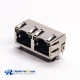 Dual RJ45 Module Network Right Angled DIP for PCB Mount with EMI LED