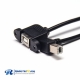 Type B USB Cable OTG Down Angle Male to Straight Female with Screw Hole