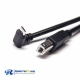 Micro USB Cable Down Angle to Type B Male Straight