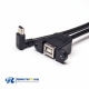 USB Mini B Male Up Angle to Type B Female 180 Degree