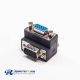 VGA Adapter 15 Pin Male To Female Right Angle Standard D-Sub DB Gender Changer