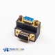 15 Pin VGA Gender Changer Male To Female Gold Right Angle High Density D-Sub
