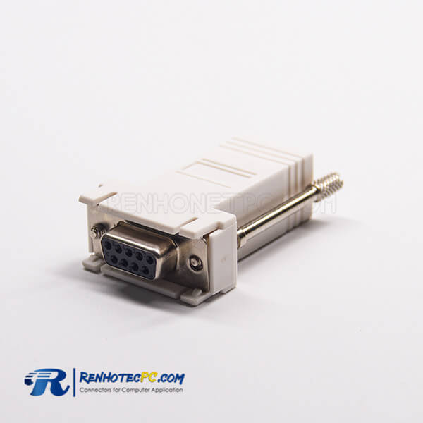 Serial Db9 9pin Rs232 Female To Rj45 Female F F Module Adapter Connector New