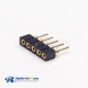 Female Header 5 Pin Circular Holes Socket 180 Degree 2.0mm Gap