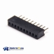 3pcs Single Row Female Pin HeaderThrough Hole 180 Degree 1.27mm Picth