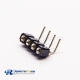 Female Circular Holes 4 Pin Header 2.54mm Pitch 90 Degree