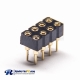 Female Pin Header 5pcs Round Dual Row Straight 2.54 Gap 2X4 Through Hole