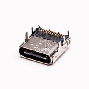 Type C Connector USB Female Right Angled DIP SMT for PCB Mount