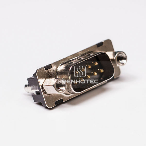 9 Pin DB Connector Straight Standard Male Through Hole for PCB Mount