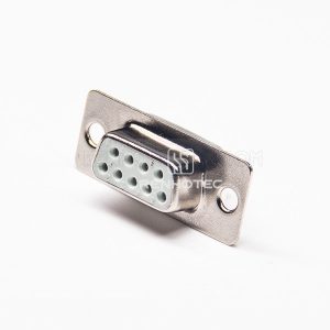 9 Pin D sub Connector Female Stamped Pin Solder Type Connector