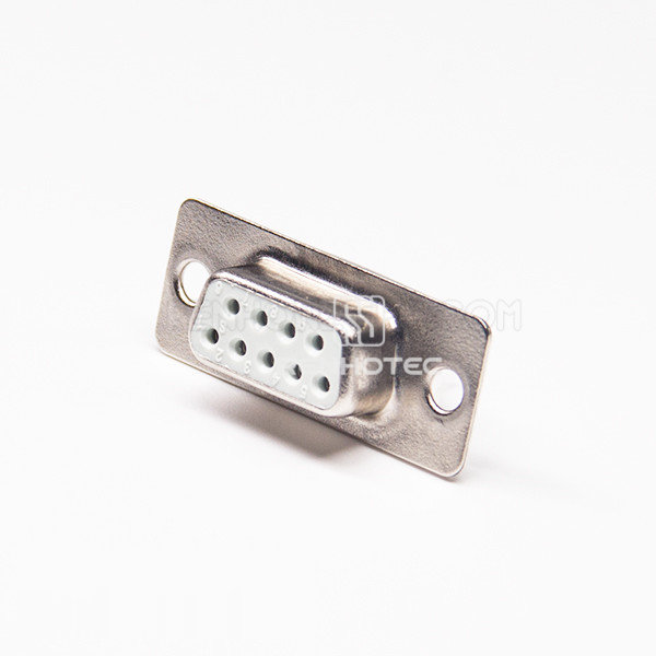 9-Pin Female D-SUB Connector, Straight Through-Hole