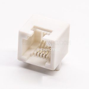 4P4C Modular Jack, Right-Angle PCB Mount