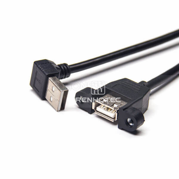 Type A Cable USB 2.0 Straight Female to Up Angle Male With Screw Hole OTG Cable