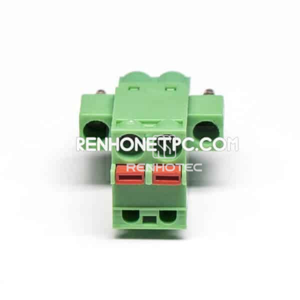 Spring Cage Pluggable Terminal Block Straight Green Crimp,Cable Connector