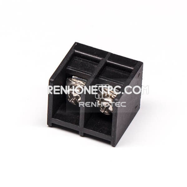 2 pin PCB Terminal Block Stright Through Hole Black Connector