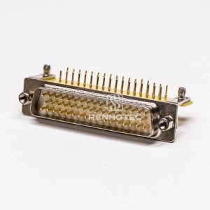RHT-681-1165 — 50 Pin Male Right Angle D-SUB Through Hole Connector
