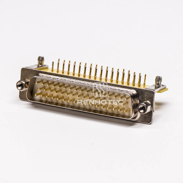 50 Pin Male Right Angle D-SUB Through Hole Connector