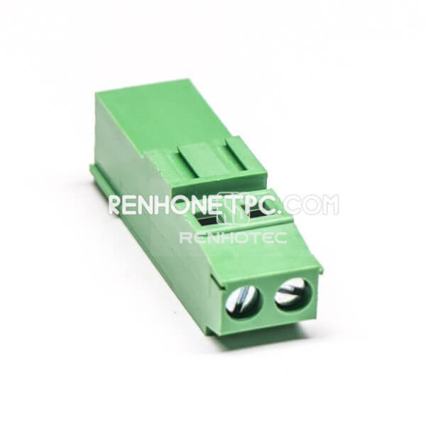 PCB Screw Terminal Block Connector 2pin Straight Through Hole Green