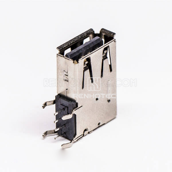 USB 2.0 A Female Flag Type Through Hole for PCB Mount