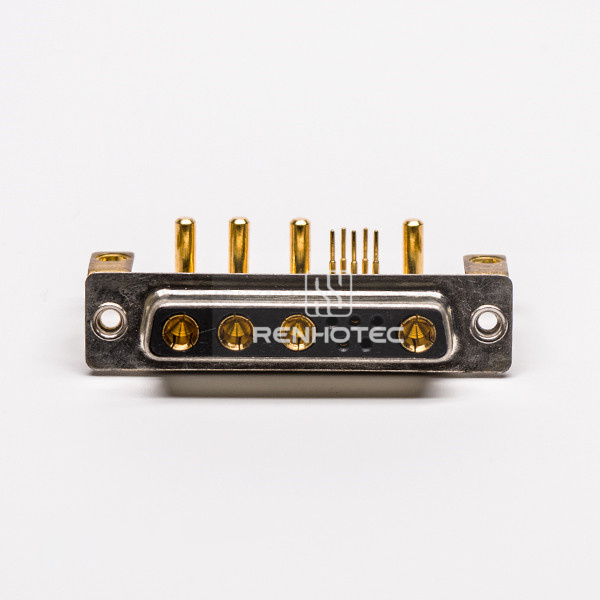 D-SUB Staking Female Power 9W4 Right Angle Solder Type For PCB Mount