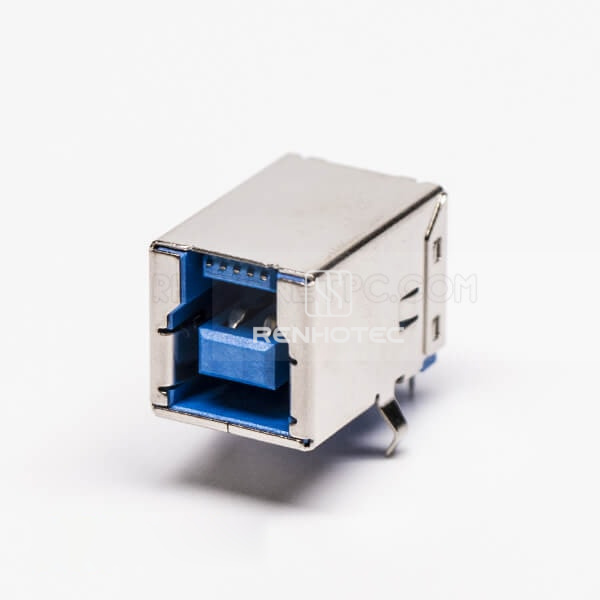 Through Hole USB 3.0 Type B Female Right Angle for PCB Mount