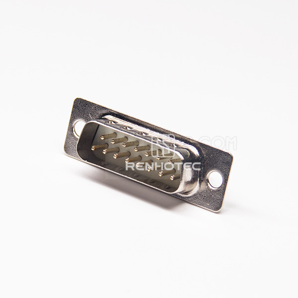 15 pin D-SUB connector Male Stamped Pin Solder Type