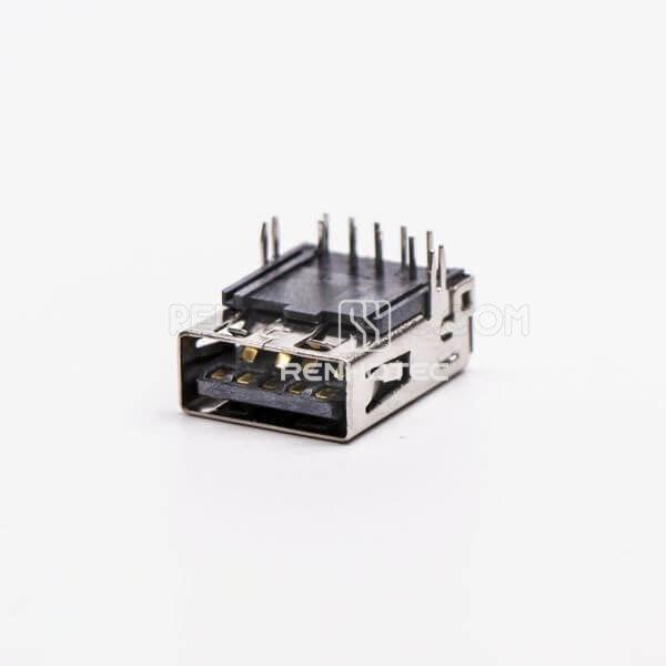 Female USB3.0 Harpoon 90 Degree Through Hole for PCB Mount