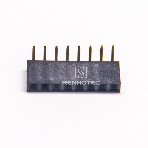 Right Angle Single Row Female Header 2.54mm Picth Y Type 8 Way DIP
