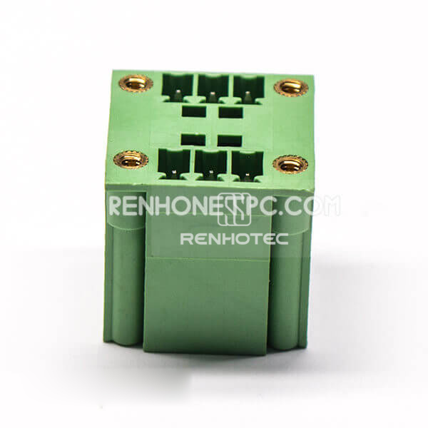 6 pin Terminal Block Multipole Plasti Brass ICE Plug