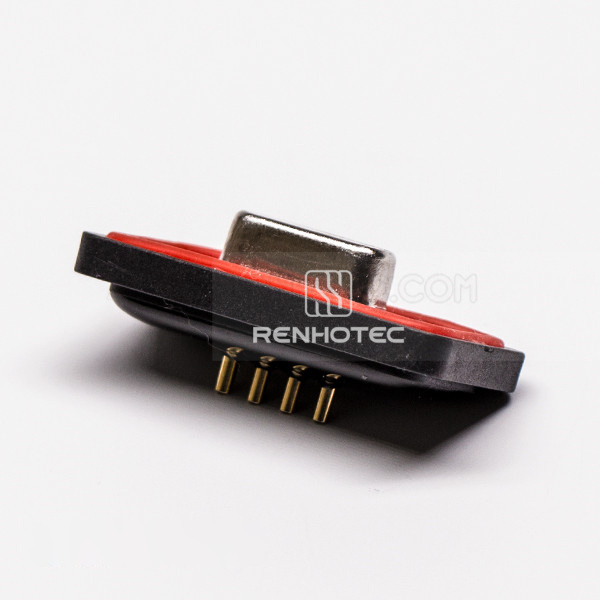 Waterproof D-SUB 4 Pin Female Straight Machined Connector for Cable