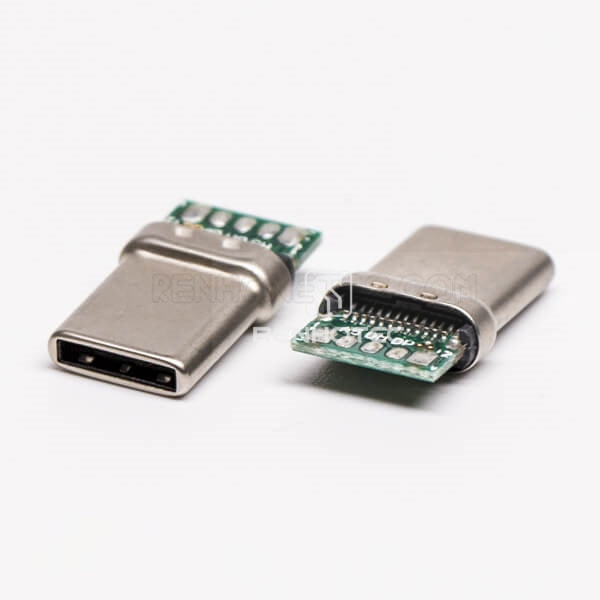 Straight Quick Male PCB Mount Type C USB3.0 Connector