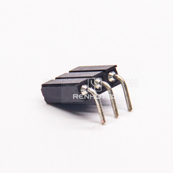 3 Pin Female Header Right Angle 2.54mm Pitch
