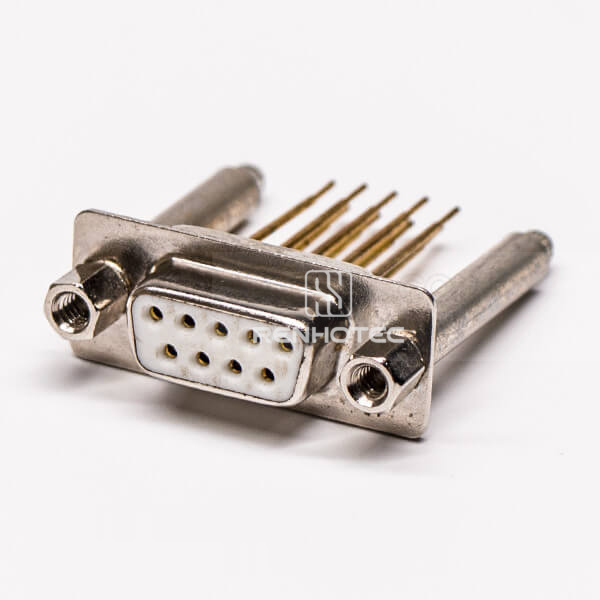 DB 9 PCB Mount Straight staking Female Type Through Hole for PCB Mount