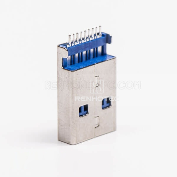 Type A USB 3.0 Male Connector Offset Type SMT for PCB Mount