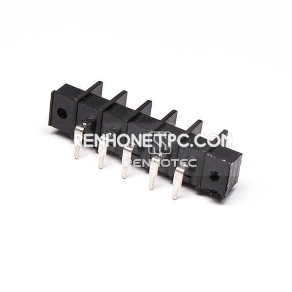 Terminal Block Barrier Strip 2 holes Black Right Angle Through Hole