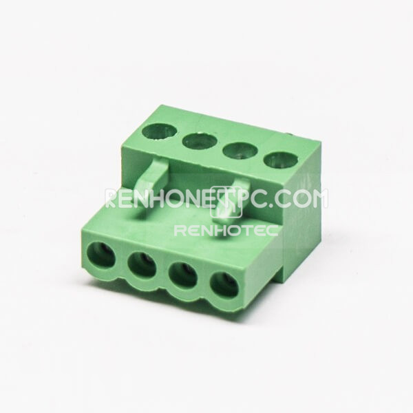 Plug in Terminal Blocks Green Pluggable with 4 Holes Socket