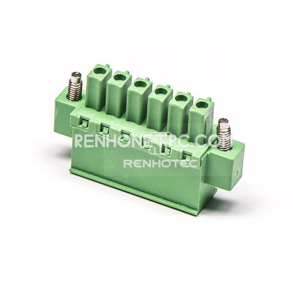 Green Screw Terminal Connector Straight Clamp Type Pluggable Connector