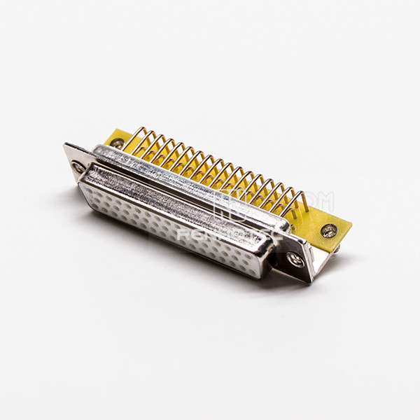 DB 50 Pin Right Angle Female Machined Pin Solder Type Connector