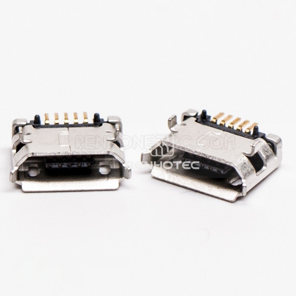 5 Pin Micro USB Dual Female SMT Type B DIP 6.4 Straight for PCB