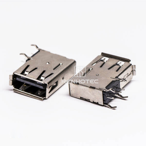 USB 2.0 A Female Flag Type Through Hole for PCB Mount