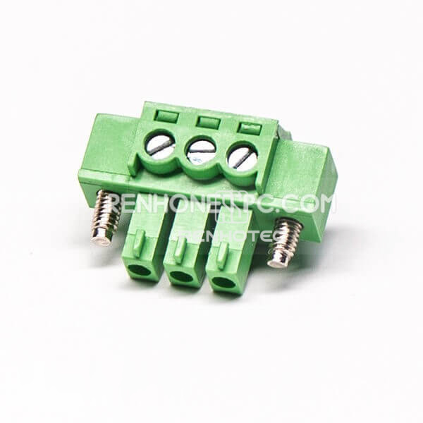 Terminal Block Pluggable Clamp Type to Screw Terminal Green Cable Connector